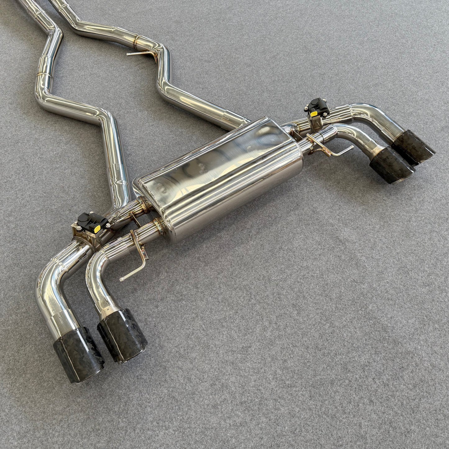 valved exhaust muffler for bmw g20 m340i