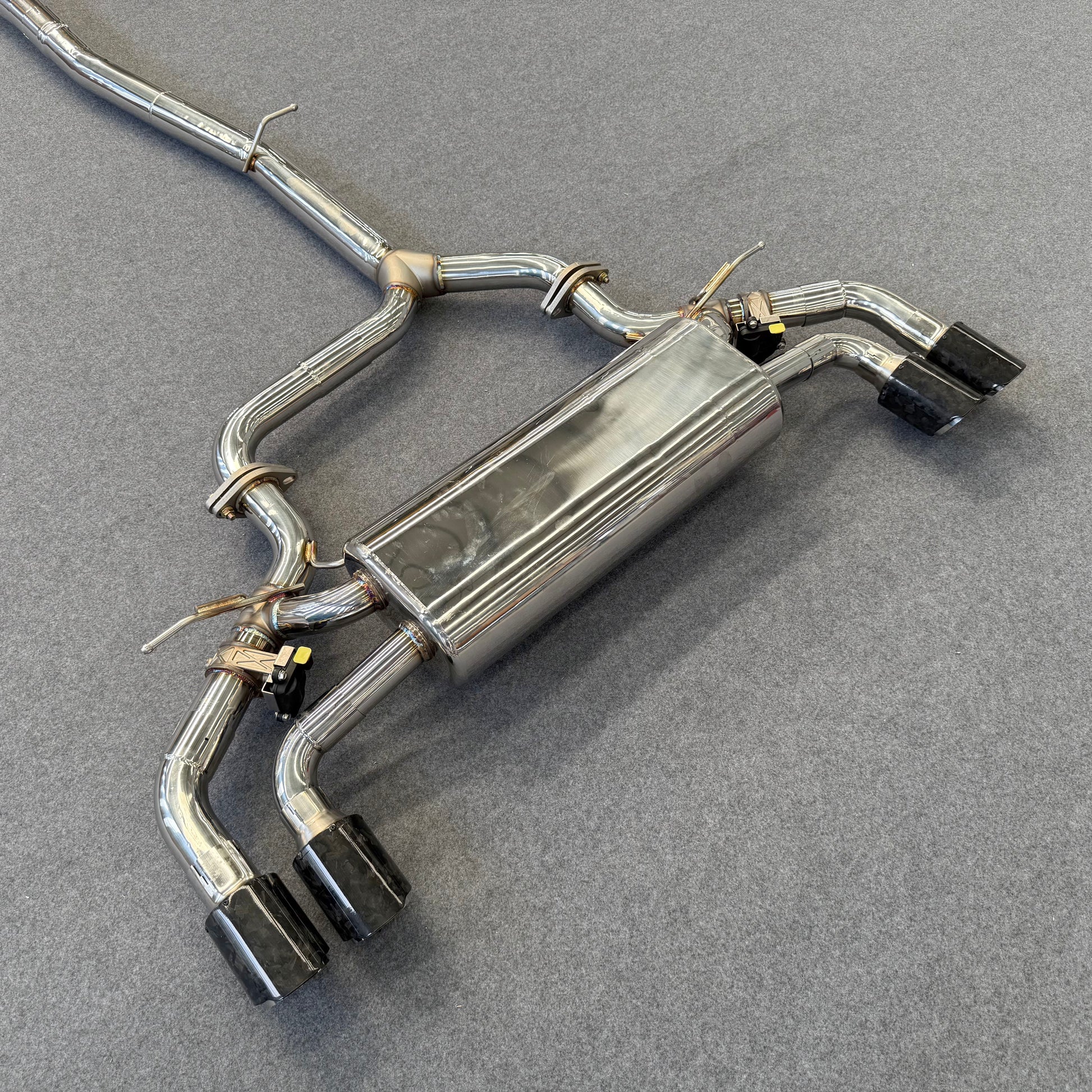 valved exhaust muffler for bmw 530i