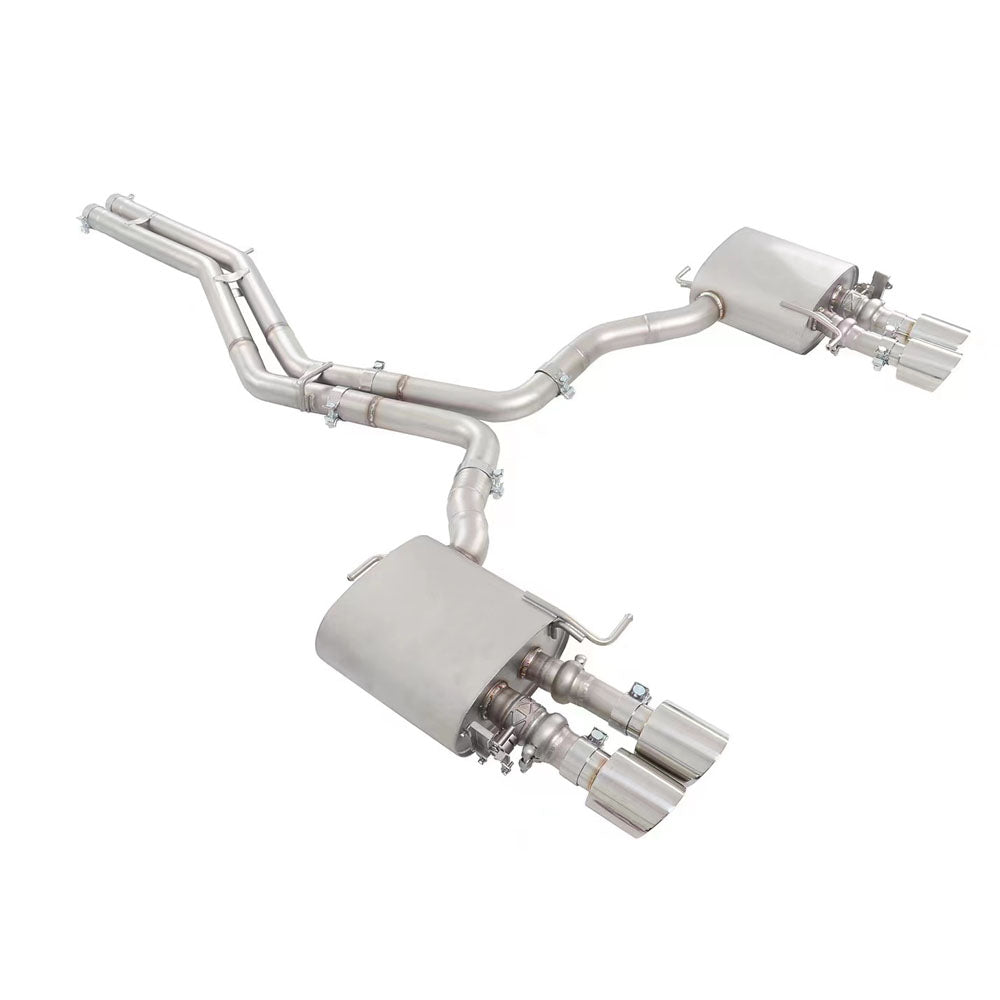 valved catback exhaust for audi c8 s7 2.9t