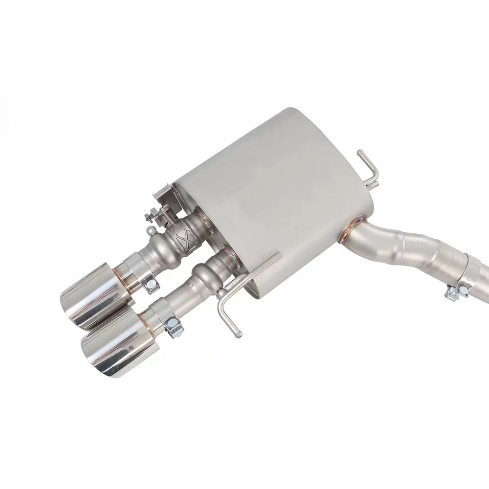 valved exhaust muffler for audi c8 s7 2.9t