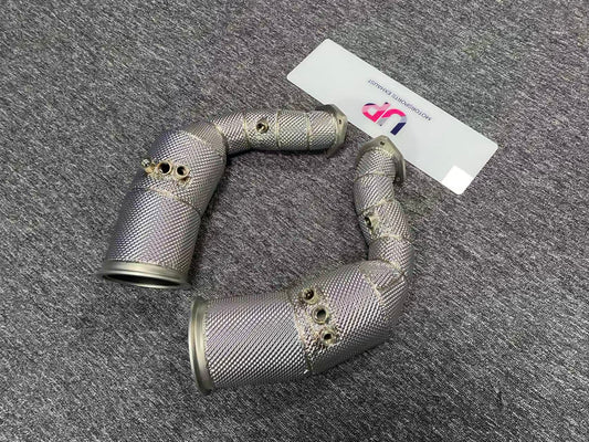 high flow catted downpipe for porsche cayenne turbo gt